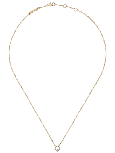 Shop Delfina Delettrez 18kt White And Yellow Gold Two In One Necklace In Yellow Gold/white Gold