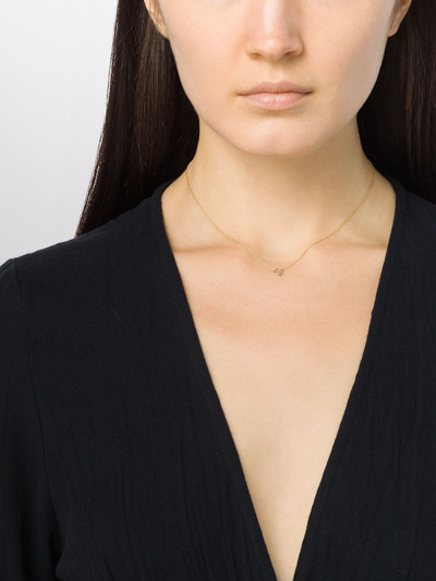 Shop Delfina Delettrez 18kt White And Yellow Gold Two In One Necklace In Yellow Gold/white Gold