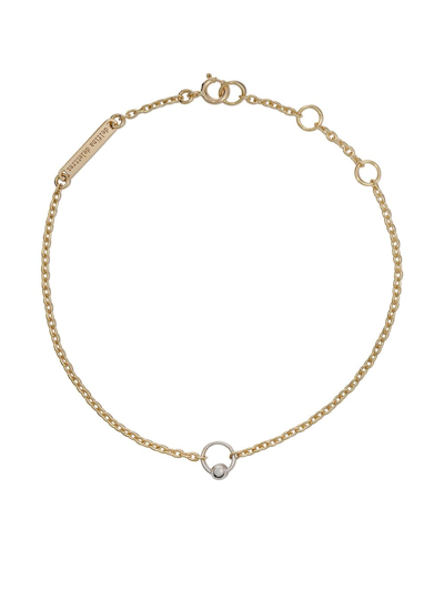Shop Delfina Delettrez 18kt Yellow Gold Two In One Bracelet In Yellow Gold/white Gold