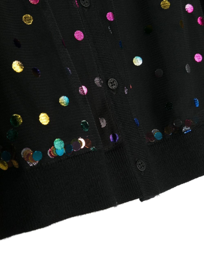 STELLA MCCARTNEY SEQUIN-DETAIL COTTON CARDIGAN 