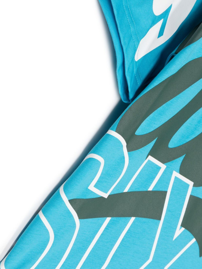 Dsquared2 Teen Graphic-print Cotton T-shirt In Blau