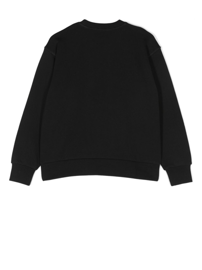 Dsquared2 Logo Print Sweatshirt In Schwarz