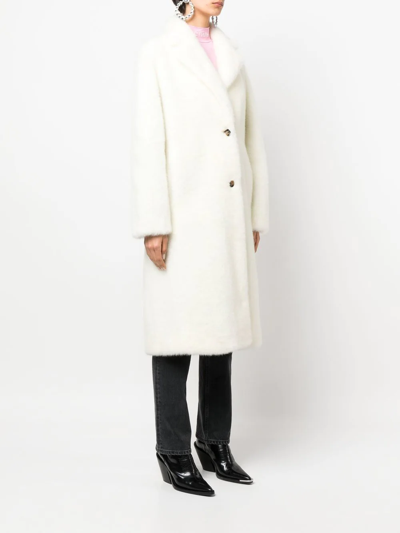 Shop Philipp Plein Monster-print Faux-fur Coat In White
