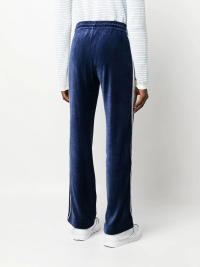 Shop Casablanca Side-stripe Laurel Track Pants In Blue