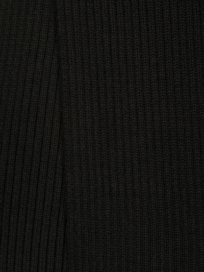 Shop Parajumpers Ribbed Knit Scarf In Black