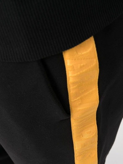 Shop Parajumpers Logo-tape Detail Track Pants In Schwarz