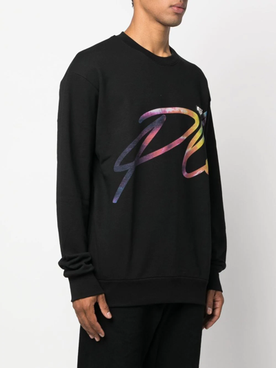 Philipp Plein Logo-print Crew-neck Sweatshirt In Schwarz