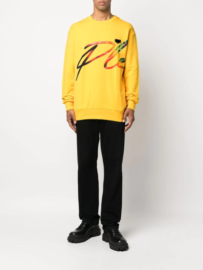 Philipp Plein Signature Logo-print Sweatshirt In Gelb | ModeSens
