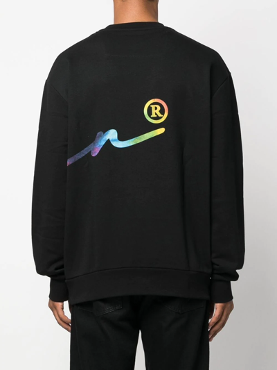 Philipp Plein Logo-print Crew-neck Sweatshirt In Schwarz