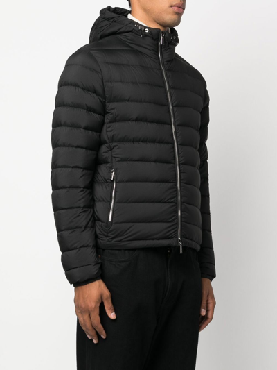 Moorer Quilted-finish Puffer Jacket In Schwarz