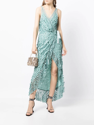 Shop Manning Cartell Supreme Extreme Laser-cut Dress In Green