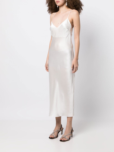 Shop Gilda & Pearl Sophia Midi Slip-dress In White