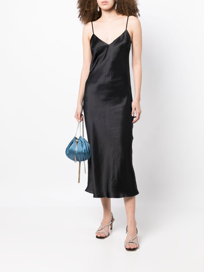Gilda & Pearl Sophie Midi-slip Dress In Black
