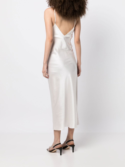 Shop Gilda & Pearl Sophia Midi Slip-dress In White