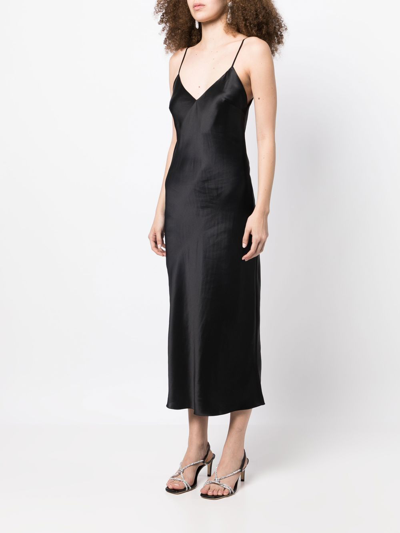 Gilda & Pearl Sophie Midi-slip Dress In Black