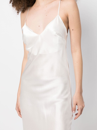 Shop Gilda & Pearl Sophia Midi Slip-dress In White