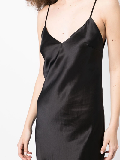 Gilda & Pearl Sophie Midi-slip Dress In Black