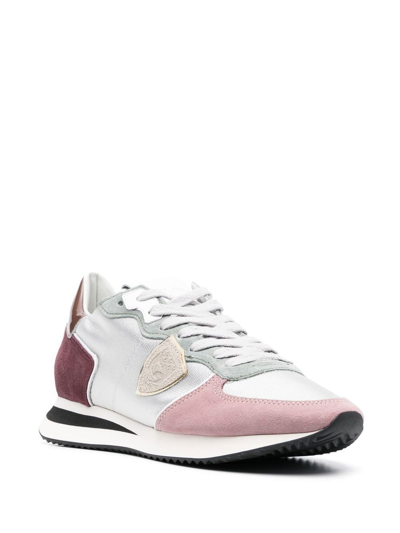 Philippe Model Glitter-embellished Sneakers In Grau