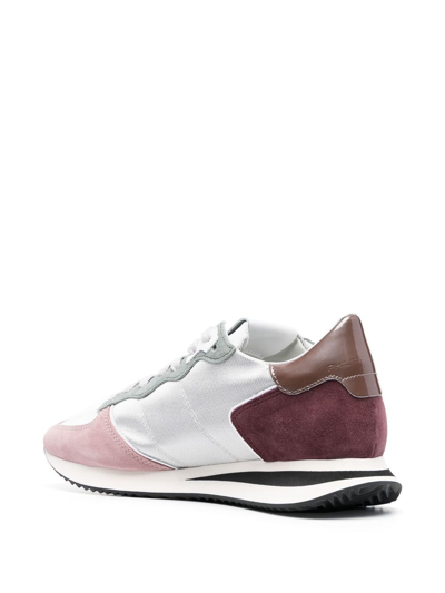 Philippe Model Glitter-embellished Sneakers In Grau