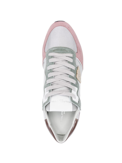Philippe Model Glitter-embellished Sneakers In Grau