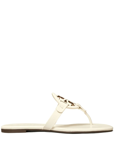 Shop Tory Burch Miller Thong-strap Sandals In New Ivory