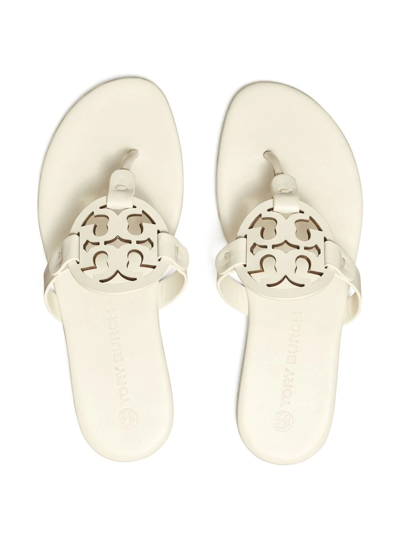 Tory Burch Miller Soft Leather Sandals In New Ivory
