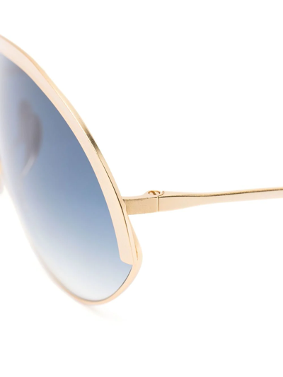 Rigards Oversized-frame Sunglasses In Gold