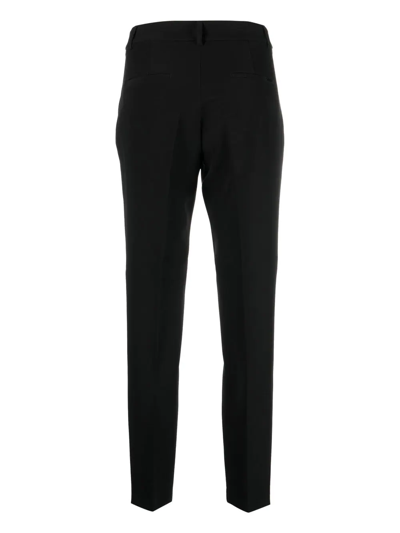 Shop Seventy Slim-fit Tailored Trousers In Schwarz