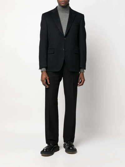 Canali Single-breasted Cashmere Blazer In Blau