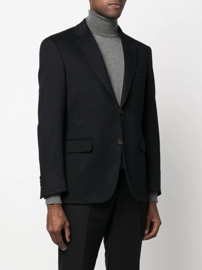 Canali Single-breasted Cashmere Blazer In Blau