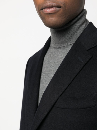 Canali Single-breasted Cashmere Blazer In Blau