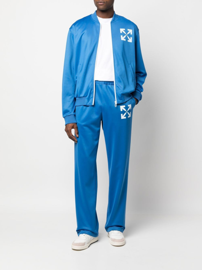Off-white Arrows-print Track Jacket In Blau
