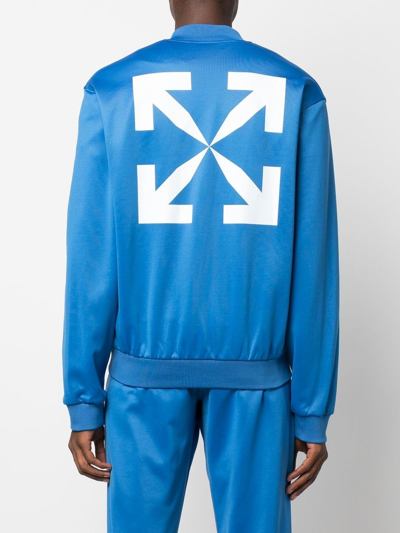 Off-white Arrows-print Track Jacket In Blau