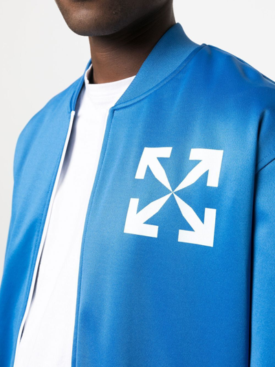 Off-white Arrows-print Track Jacket In Blau