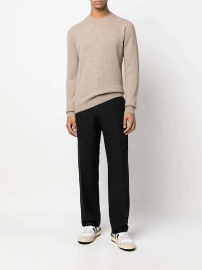 Drumohr Crew-neck Cashmere Jumper In Neutrals