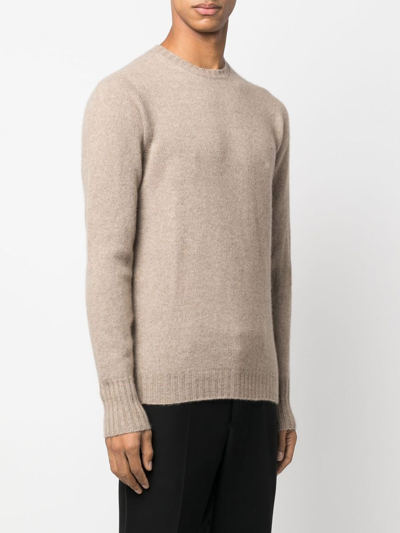 Drumohr Crew-neck Cashmere Jumper In Neutrals