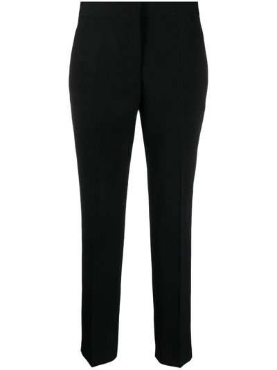 Shop Jil Sander Straight-leg Wool Trousers In Schwarz