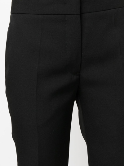 Jil Sander Straight Leg Plain Cropped Trousers In Schwarz
