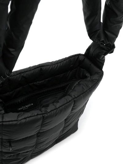 Veecollective Porter Quilted Crossbody Bag In Schwarz