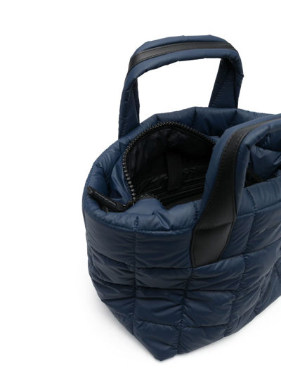 Shop Veecollective Quilted Tote Bag In Blau