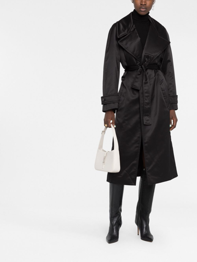Shop Saint Laurent Notched-lapel Single-breasted Coat In Black
