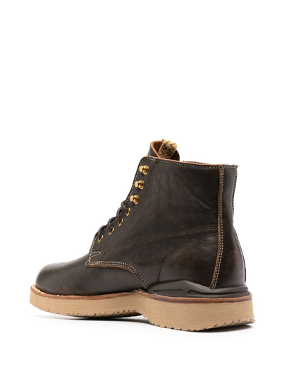 Shop Visvim Lace-up Ankle Boots In Braun