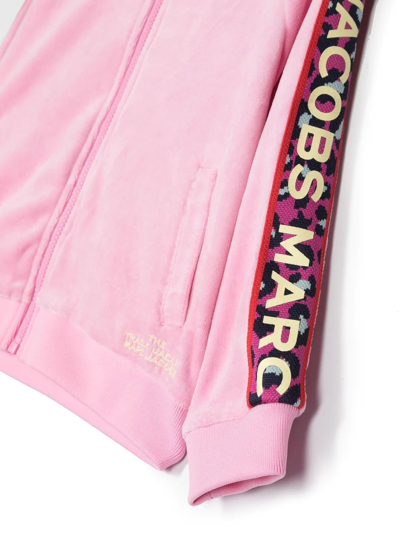 Shop Marc Jacobs Jacquard Logo-tape Track Jacket In Rosa