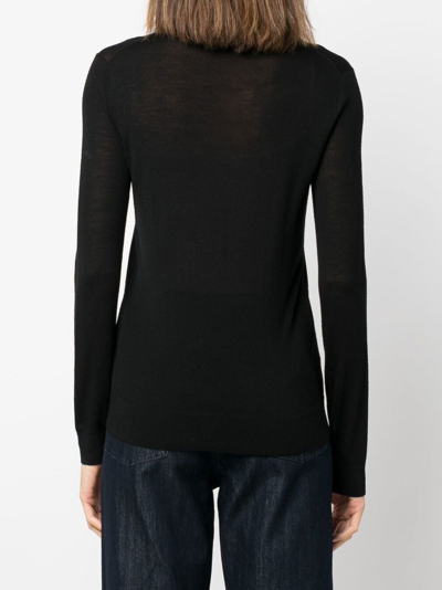 Shop Calvin Klein Fine-knit Wool Jumper In Schwarz