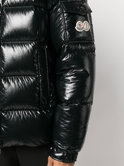 Shop Moncler Maya Down-filled Jacket In Schwarz