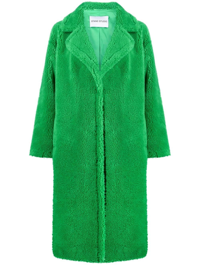 Shop Stand Studio Maria Single-breasted Coat In Grün