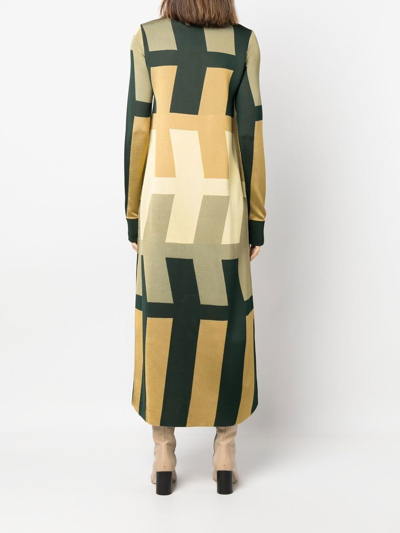 Shop Colville Arrow Geometric-pattern Dress In Green