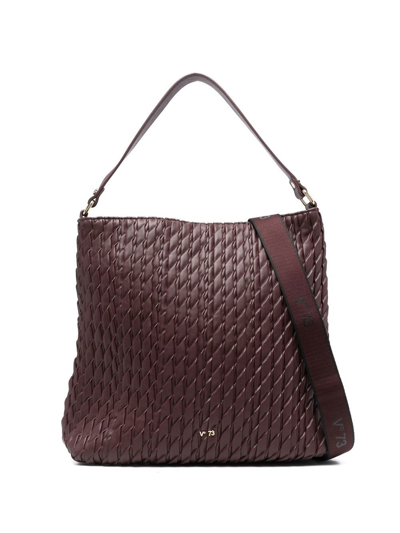 Shop V73 Rossy Interwoven Tote Bag In Rot