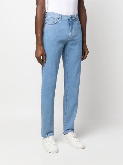 Z Zegna City Slim-straight Jeans In Blue | ModeSens