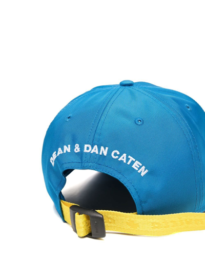 Dsquared2 Logo-patch Baseball Cap In Blau